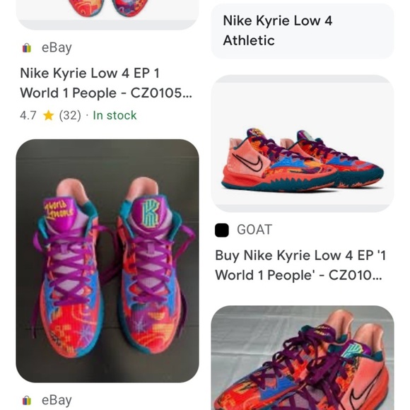 Nike Kyrie low 4 Ep 1 world 1 people sneakers lace up multicolor women 7 - Picture 8 of 8